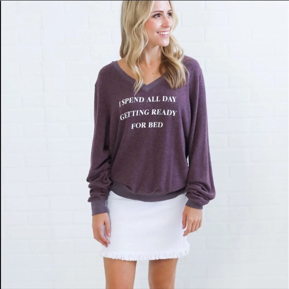 Wildfox I spend all day getting ready for bed. Washed Line Dried Worn Once. - Picture 2 of 6